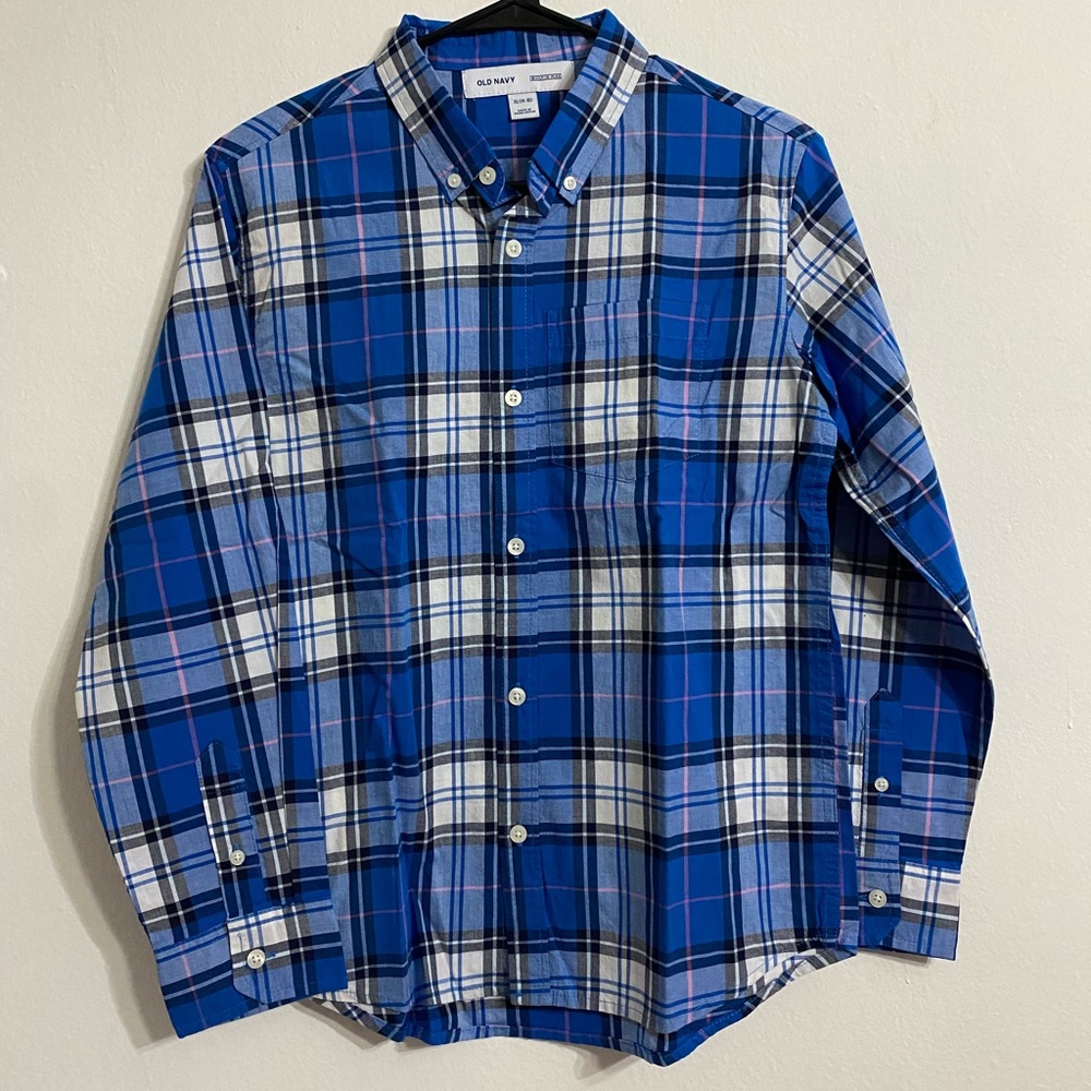 📦5 for $25📦 Old Navy boys dress shirt blue